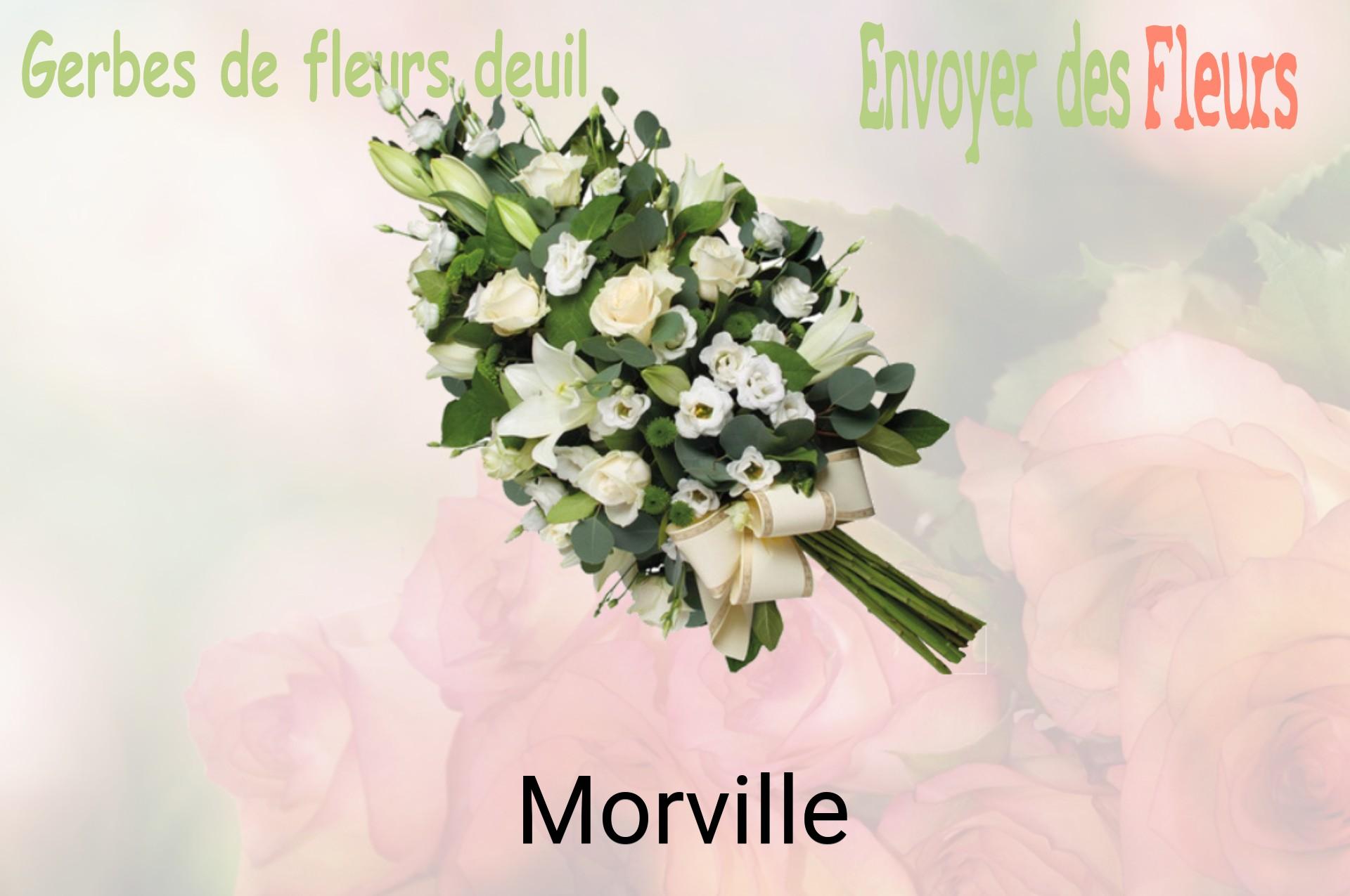 Gerbe de fleurs de deuil livrée à Morville